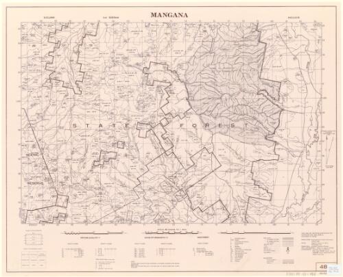 Mangana / production Mapping Branch Forestry Commission Tasmania 1973