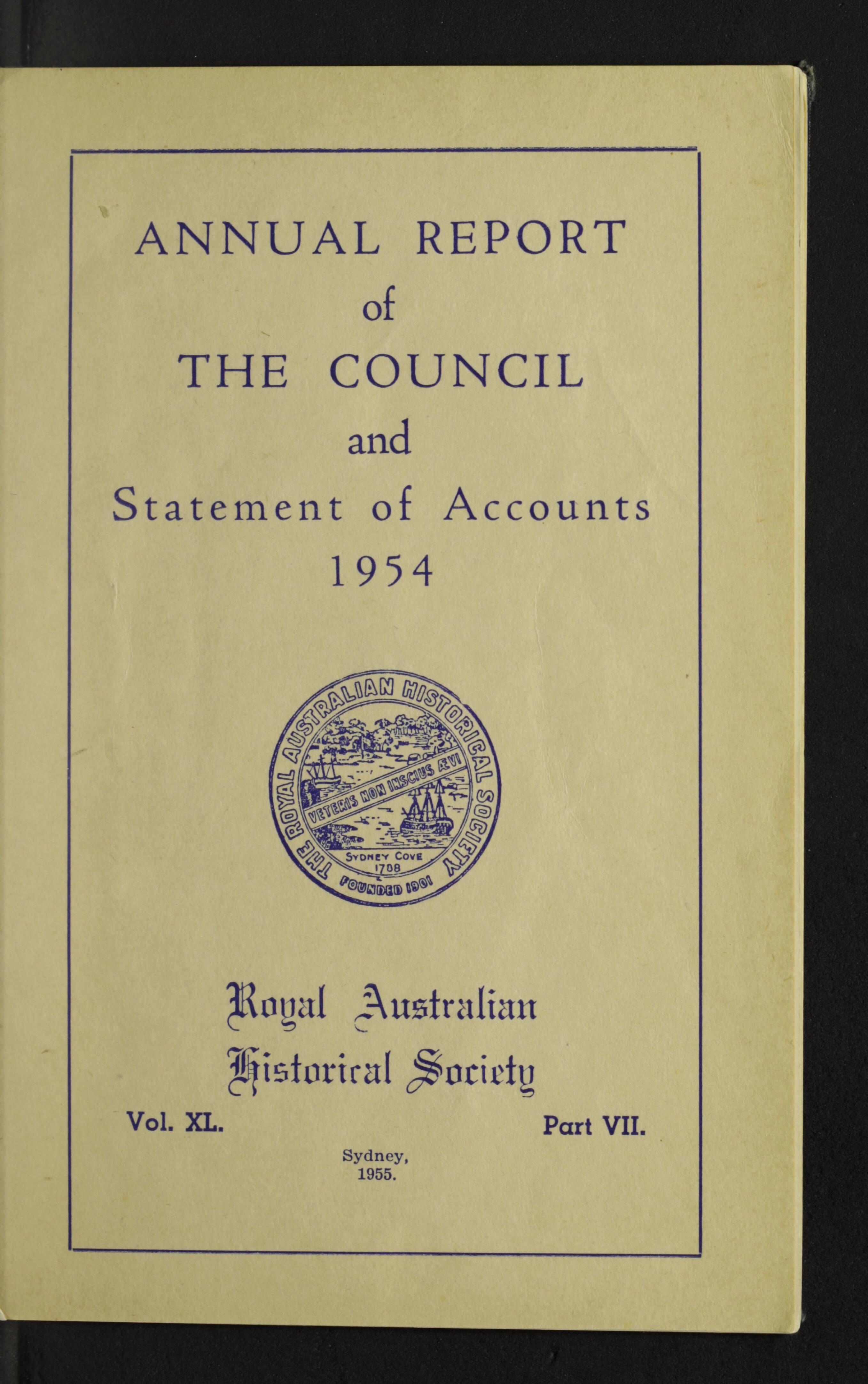 Vol. 40 Part. 7 (1954) Fifty-Fourth Annual Report