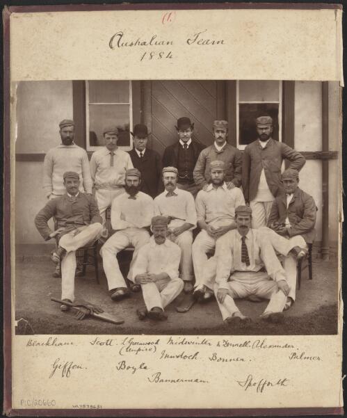 Group portrait of the Australian cricket team, 1884