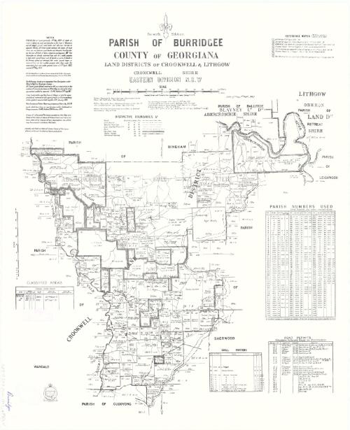 Parish of Burridgee, County of Georgiana [cartographic material] : Land Districts of Crookwell & Lithgow, Crookwell Shire, Eastern Division N.S.W / compiled, drawn and printed at the Department of Lands, Sydney N.S.W