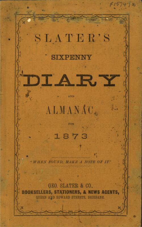 Slater's sixpenny diary and almanac