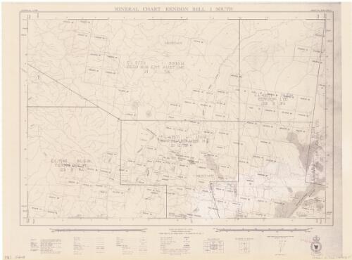 [Tasmania] mineral chart series. Renison Bell 1 South [cartographic material] / Department of Mines Tasmania