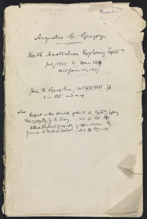 Gregory's journal of the North Australian exploring expedition