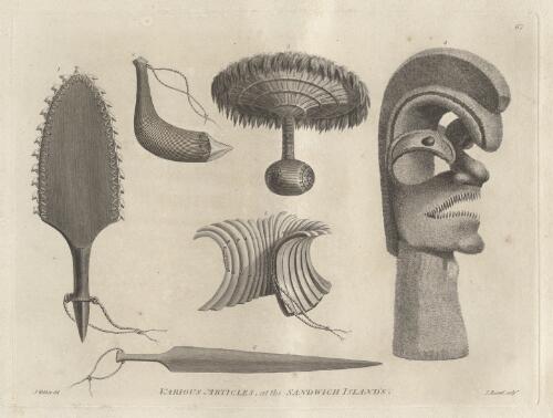 Various articles at the Sandwich Islands [picture] / J. Webber del.; J. Record sculpt