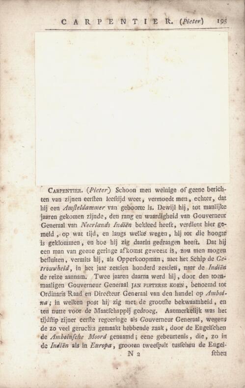 [Biography of Pieter Carpentier]