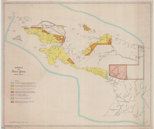Schetskaart van Nieuw-Guinea