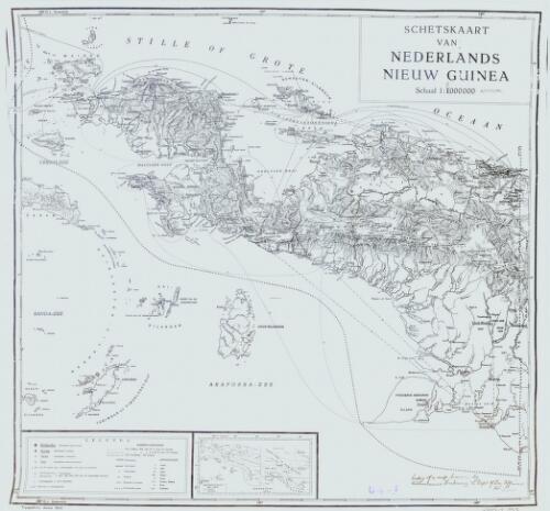 Schetskaart van Nederlands Nieuw Guinea
