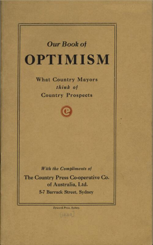 Our book of optimism : what country mayors think of country prospects