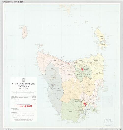 Statistical divisions Tasmania [cartographic material] : 1971 census / prepared for the Bureau of Census and Statistics by the Division of National Mapping, Department of National Development