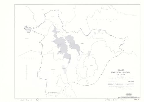 Hobart statistical division 1976 census. Map 2 [cartographic material] / prepared for the Australian Bureau of Statistics by the Division of National Mapping, Department of National Resources, 1976