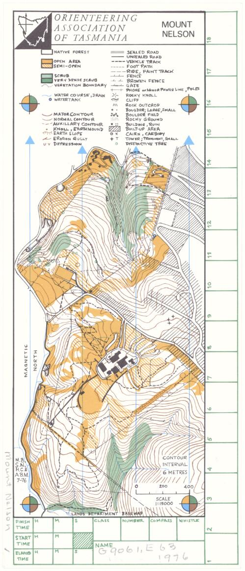 Mount Nelson [cartographic material] / Orienteering Association of Tasmania