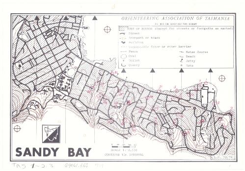 Sandy Bay [cartographic material] : [Hobart] / Orienteering Association of Tasmania