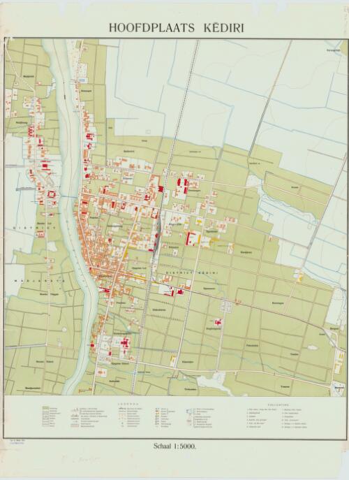 Hoofdplaats Kĕdiri / Topographische Inrichting