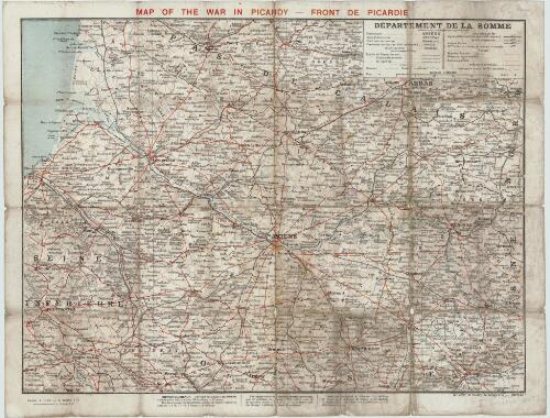 Map of the war in Picardy = Front de Picardie