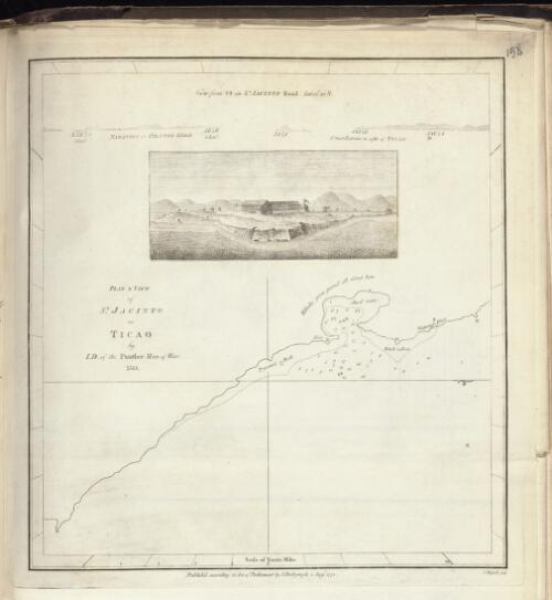 Plan and View of St. Jacinto on Ticao [cartographic material] / by I.D. of the Panther Man-of War 1763 ; J. Russell sculp