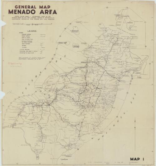 General map of Menado area / Allied Geographical Section