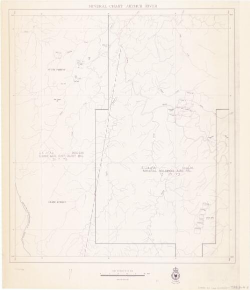 [Tasmania] mineral chart series. Arthur River [cartographic material] / Department of Mines Tasmania