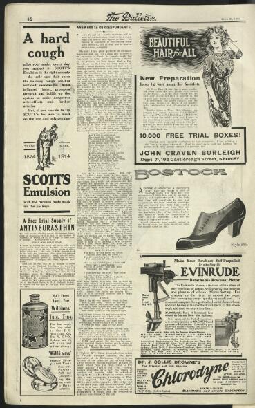 25 Jun 1914 - Advertising - Trove