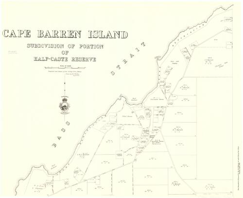 Cape Barren Island, subdivision of portion of Half-Caste Reserve [cartographic material]