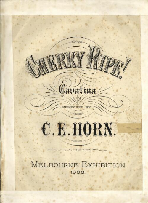 Cherry ripe : cavatina / composed by C. E. Horn