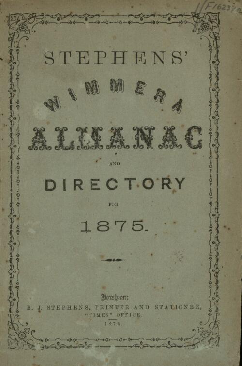 Stephen's Victorian almanac for