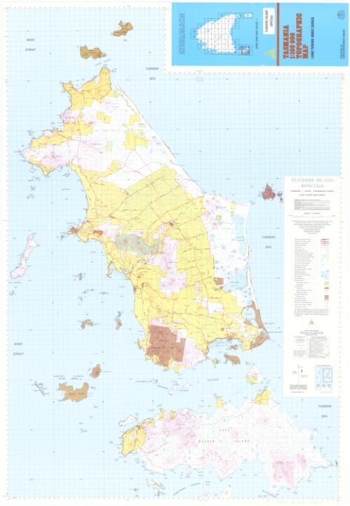 Tasmania 1:100 000 topographic map : land tenure index series. Flinders Island (Special) [cartographic material] / Produced by the Mapping Division, Lands Department, Hobart