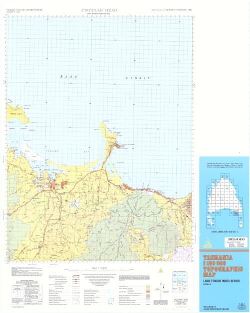 Tasmania 1:100 000 topographic map : Land tenure index series. 7916, Circular Head [cartographic material] / Produced by the Mapping Division, Lands Department, Hobart
