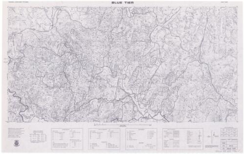 Tasmania 1:25 000 forest type series. 5843, Blue Tier [cartographic material] / Forestry Commission of Tasmania