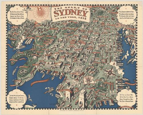 The heart of Sydney in the year 1938 / designed by Robert Emerson Curtis