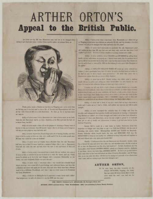 Arther Orton's appeal to the British public