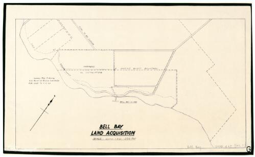 Bell Bay Land Acquisition [cartographic material] / compiled and produced in the office of the Commissioner for Town and Country Planning