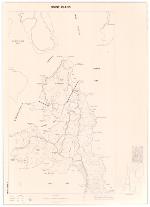 Bruny Island (sheet 1) [cartographic material] / compiled and produced in the office of the Commissioner for Town and Country Planning