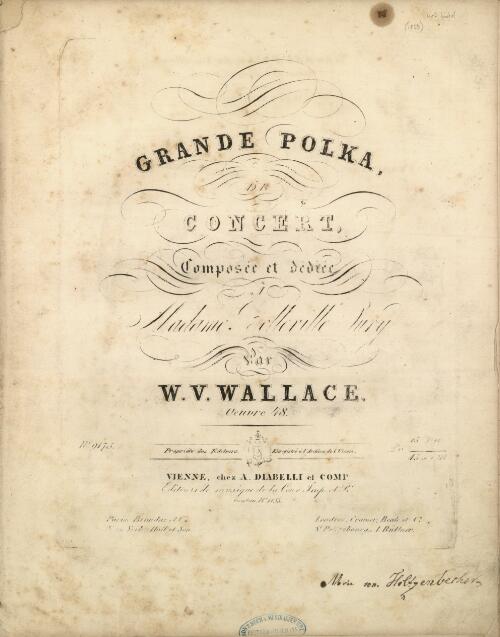 Grande polka, de concert, oeuvre 48 / composée et dédiée à Madame Bellerille Bury par W. V. Wallace
