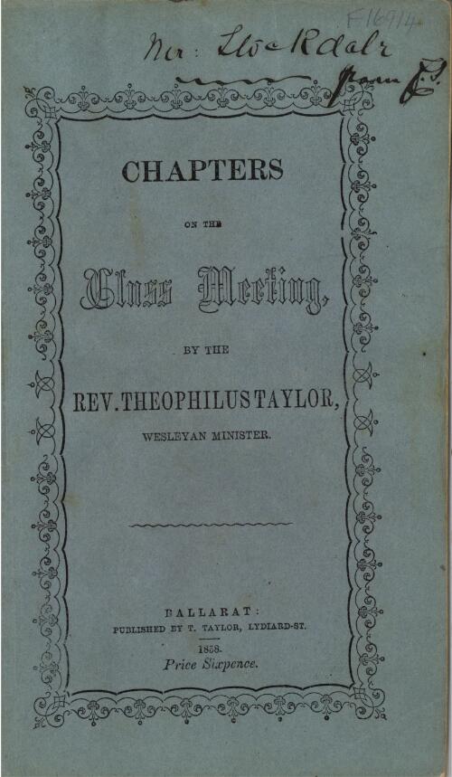 Chapters on the class meeting / by Theophilus Taylor