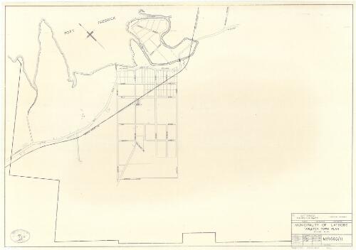 Municipality of Latrobe. Tarleton town plan [cartographic material] / compiled and produced in the office of the Commissioner for Town and Country Planning