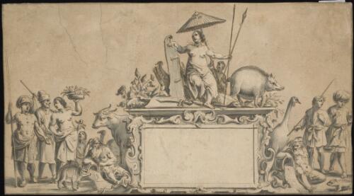 [Design for a map cartouche by Pieter Janszoon]