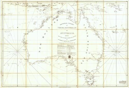 General chart of Terra Australis or Australia [cartographic material] : showing the parts explored between 1798 and 1803 by M. Flinders Commr. of H.M.S. Investigator