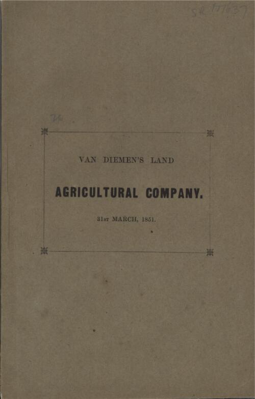 Report made to the ... yearly general meeting of the Van Diemen's Land Company : held at the Company's Office, in Broad Street