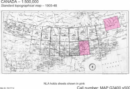 Standard topographic map 1:500,000 : [Canada] / Department of the Interior