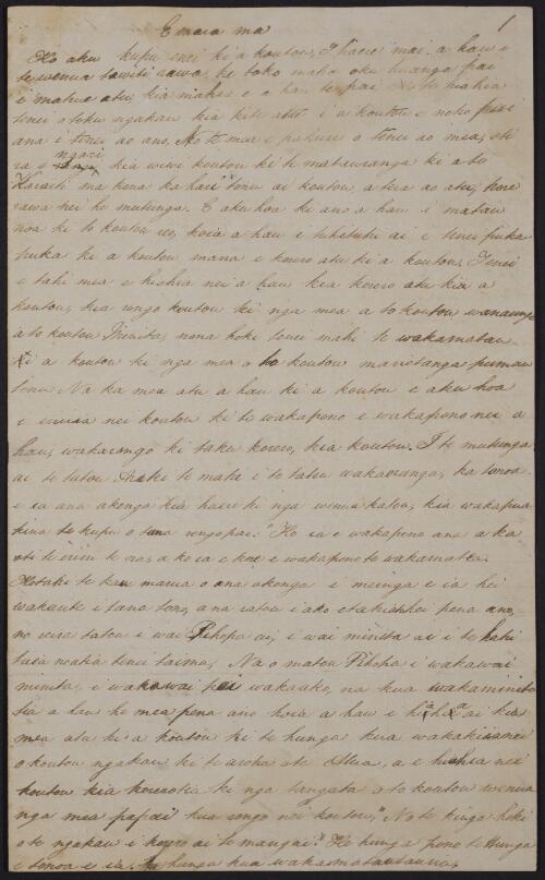 Letter, 1840 [manuscript]