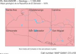 Mapa geológico de la República de El Salvador/América Central
