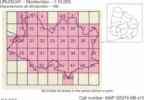 Departamento de Montevideo : Concejo Departamental de Montevideo / documento ejecutado por el Servicio Geografico Militar