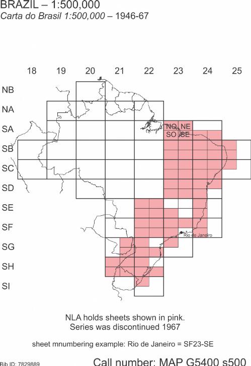 Carta do Brasil 1:500 000 / organizada e desenhada pelo Conselho Nacional de Geografia