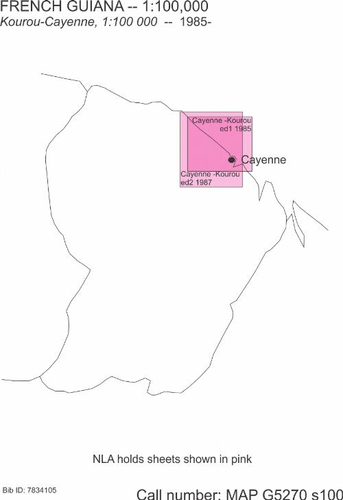 Kourou-Cayenne, 1:100 000 / Institut géographique national