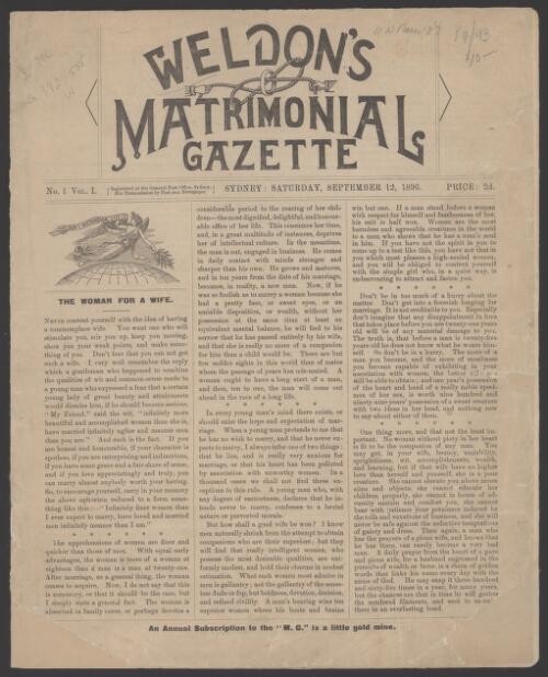 Weldon's matrimonial gazette