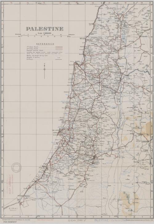 Palestine / compiled, drawn & printed by Survey of Palestine, 1944