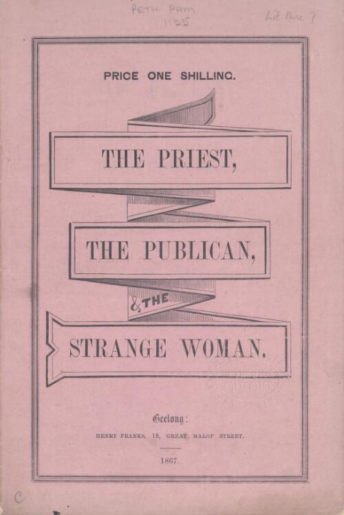 The priest, the publican and the strange woman / [Progress]