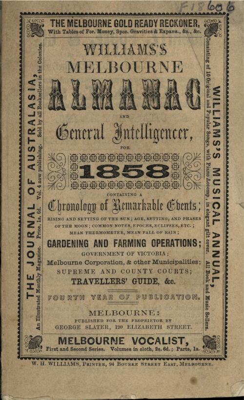 Williams's Melbourne almanac