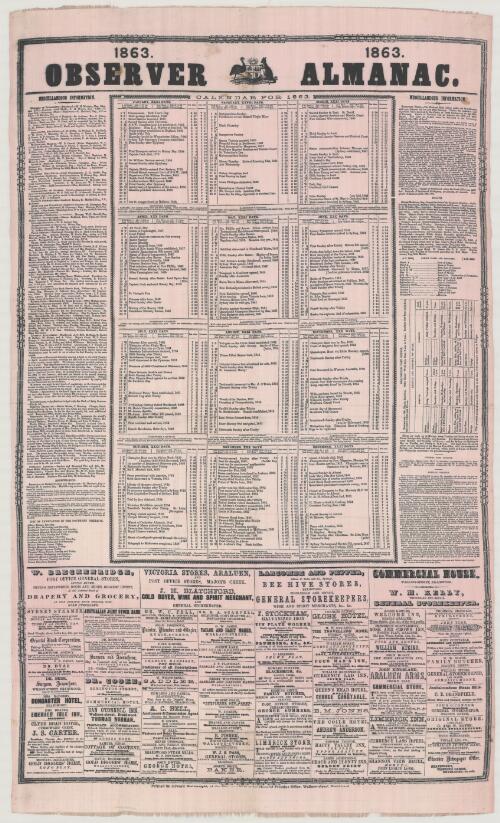Observer almanac, 1863