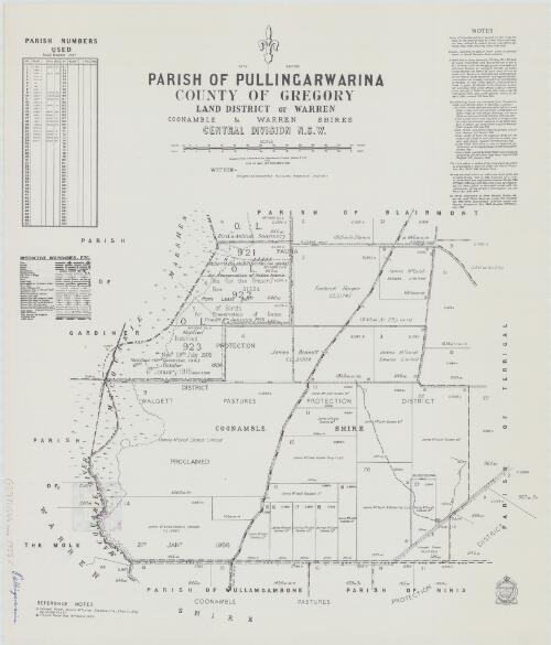 Parish of Pullingarwarina, County of Gregory, Land District of Warren, Coonamble & Warren Shires, Central Division N.S.W. / compiled, drawn & printed at the Department of Lands, Sydney, N.S.W